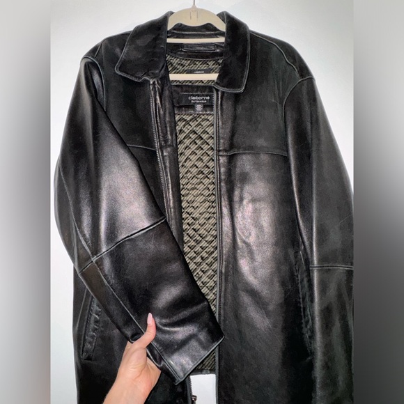 OVERSIZED VINTAGE leather bomber jacket, lambkin, quilted lining - Picture 1 of 8